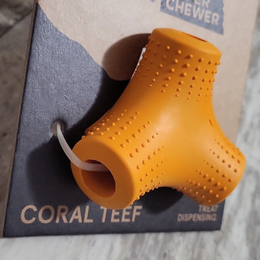 2 Bark Super Chewer Coral Teef Dog Toys